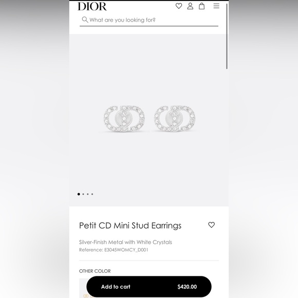 Dior Petit CD Mini Stud Earrings - Picture 5 of 6